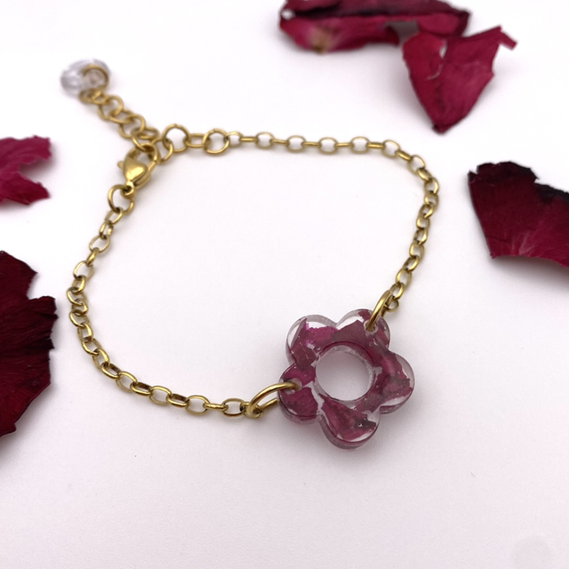 Bracelet pétales de rose 