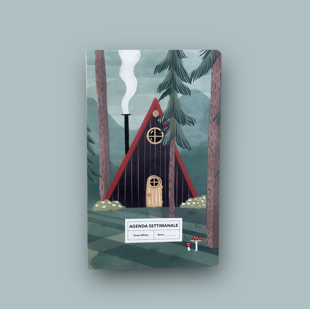 Agenda settimanale Snow White a datazione libera con stickers e segnalibro