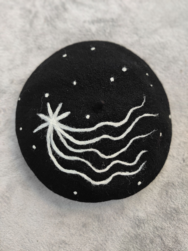 White Star // Upcycled Beret