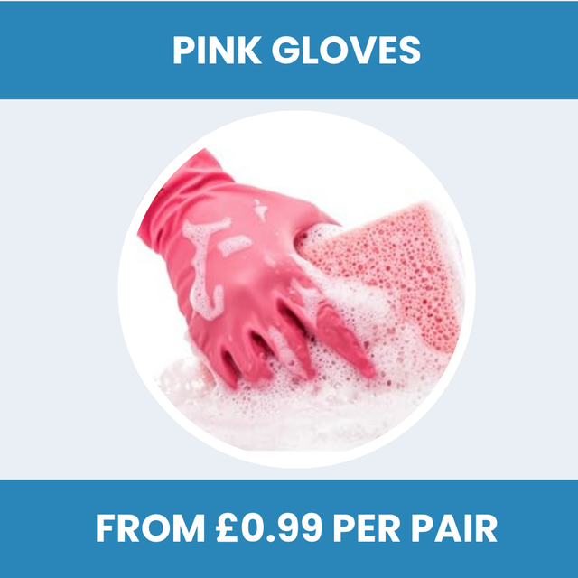 Elbow Grease Pink Rubber Gloves