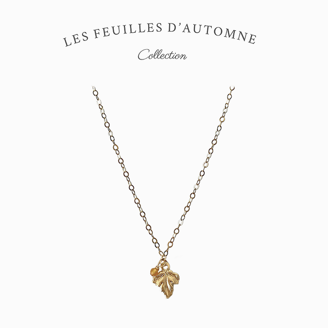 Collier en gold filled – Les feuilles d&#039;automne 