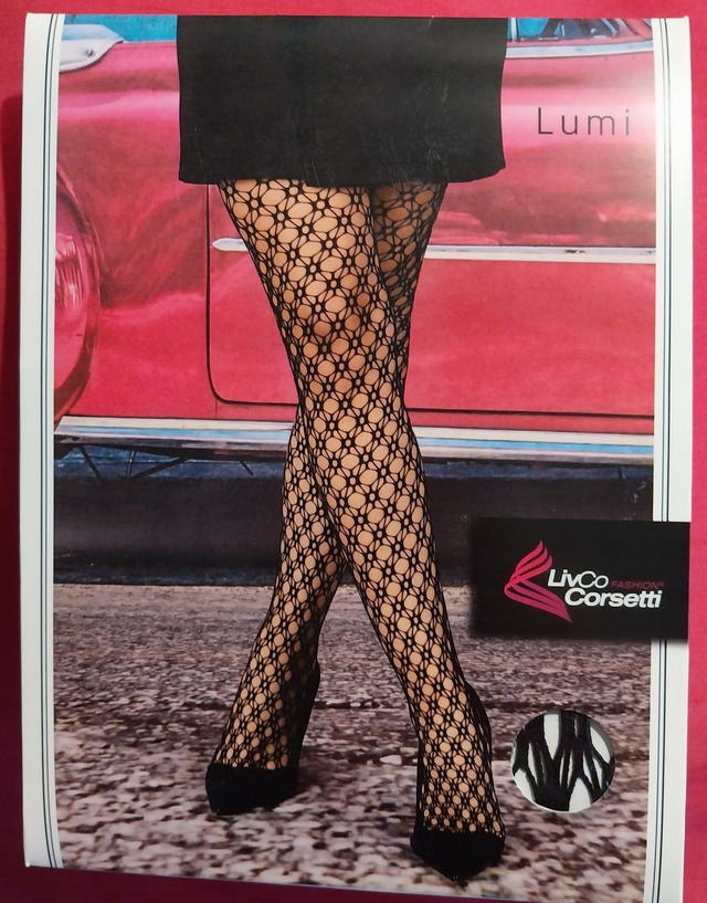 Collant noir résille "Lumi"