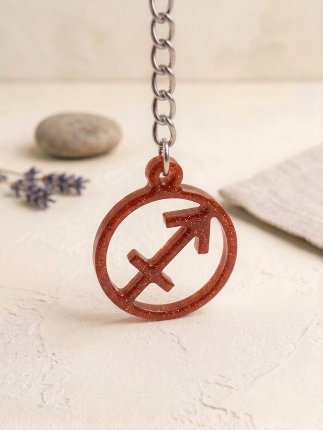 Porte clés Signe Astrologique Rouge