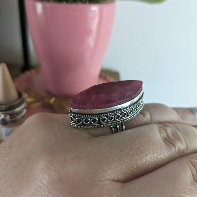 Bague Corindon Rubis 