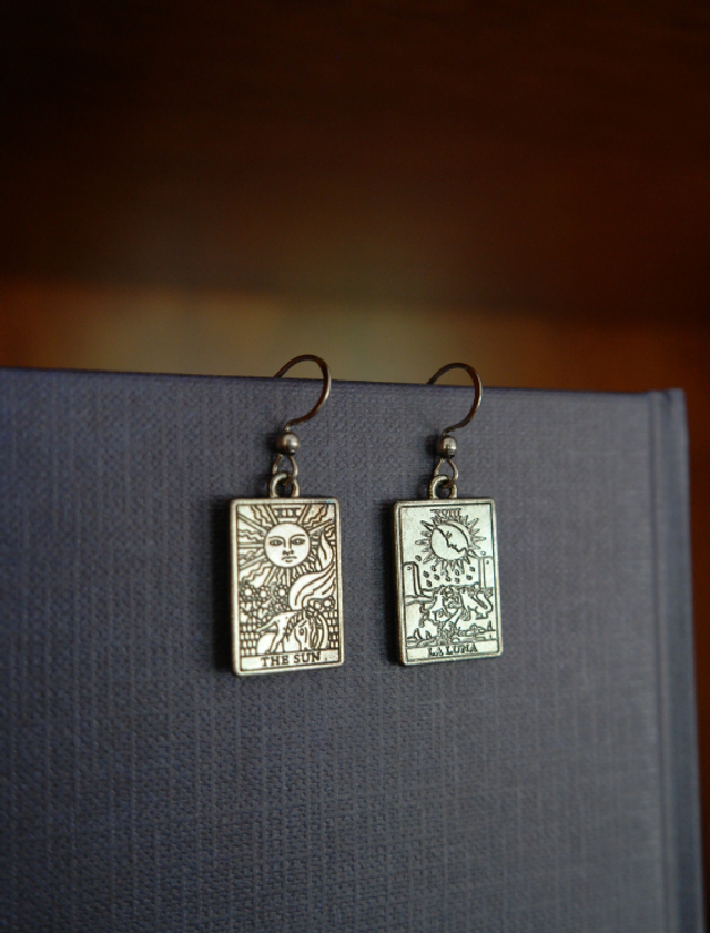 Tarot lune soleil argenté