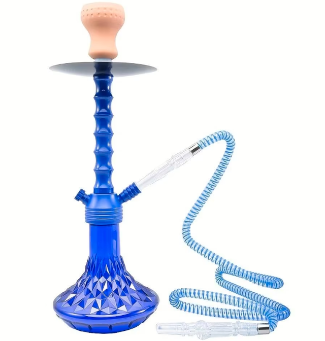 Prachtige Shisha / Waterpijp acryl met enkele slang (47cm)