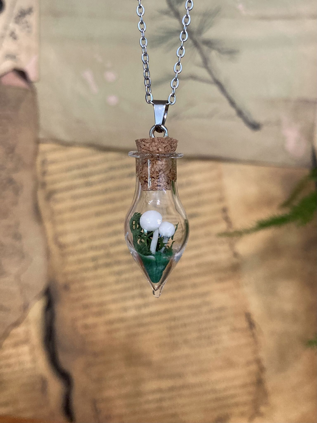 Pendentif champignon phosphorescent