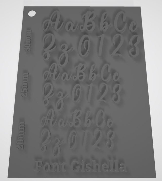 Letterstamps Set 62-teilig Font Gishella