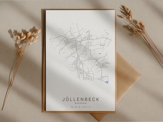 Bielefeld Jöllenbeck Stadtkarte | Druck | Postkarte