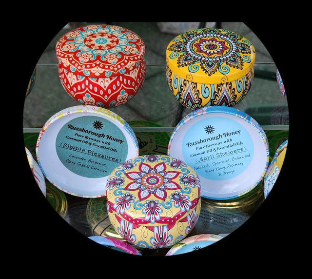 Beeswax Aromatic Tin Candle with Essential Oils(Small) 2.2oz