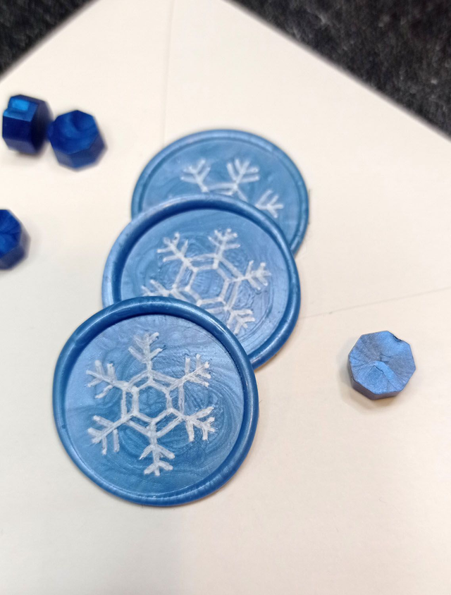 Faux sceau de cire - flocon de neige