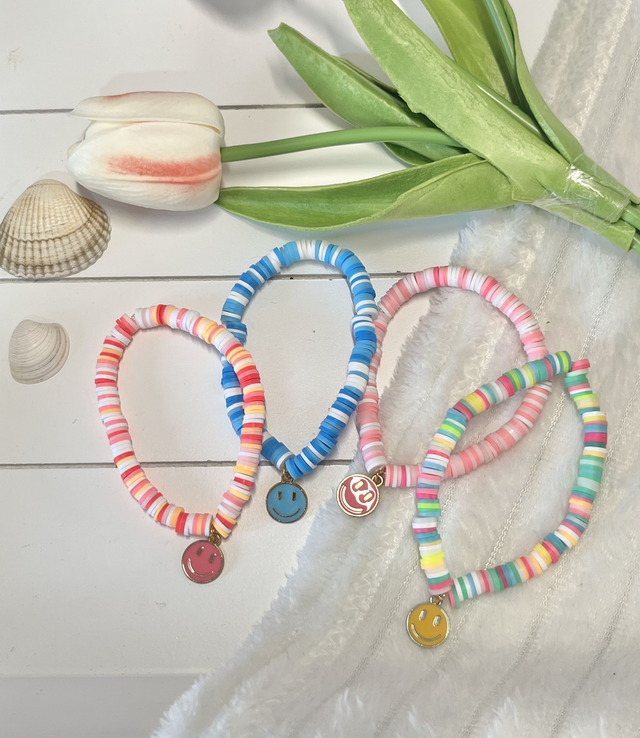 Smiley Face Charm Bracelet