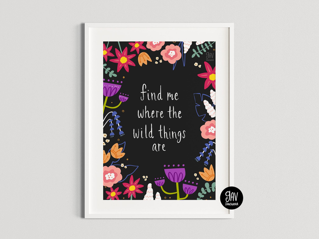 Where the wild things are, wall art print
