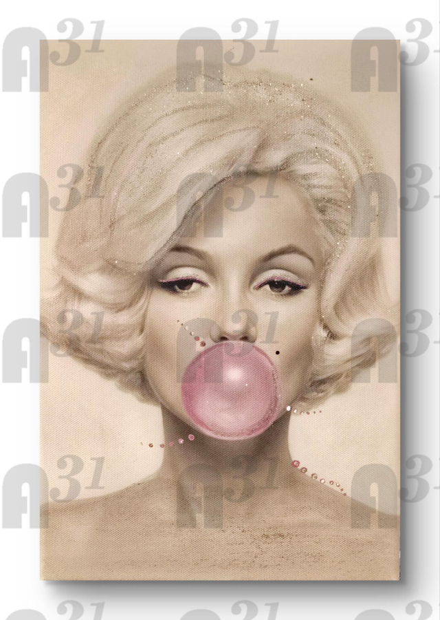 124. Marylin bubblegum art