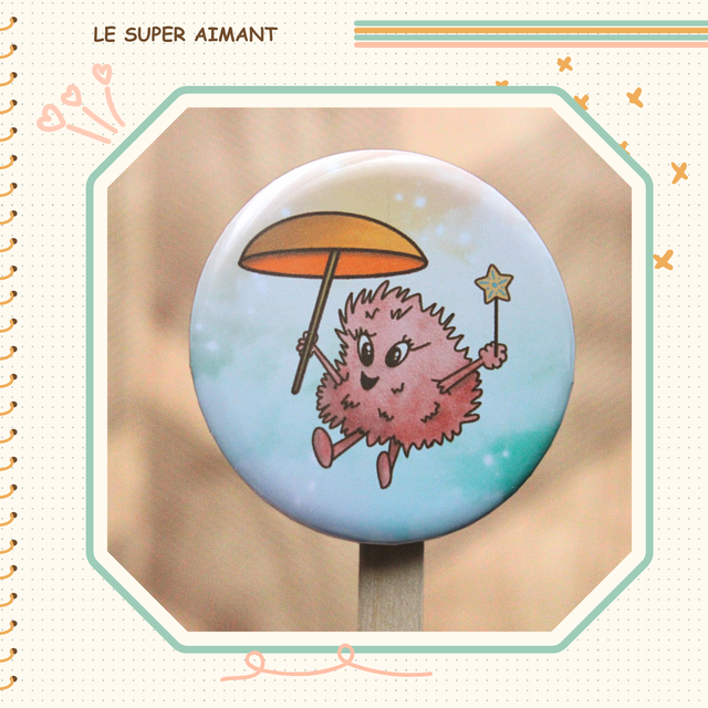 Aimant badge Momote volante