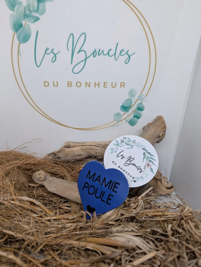 Broche personnalisée Mamie Poule br058