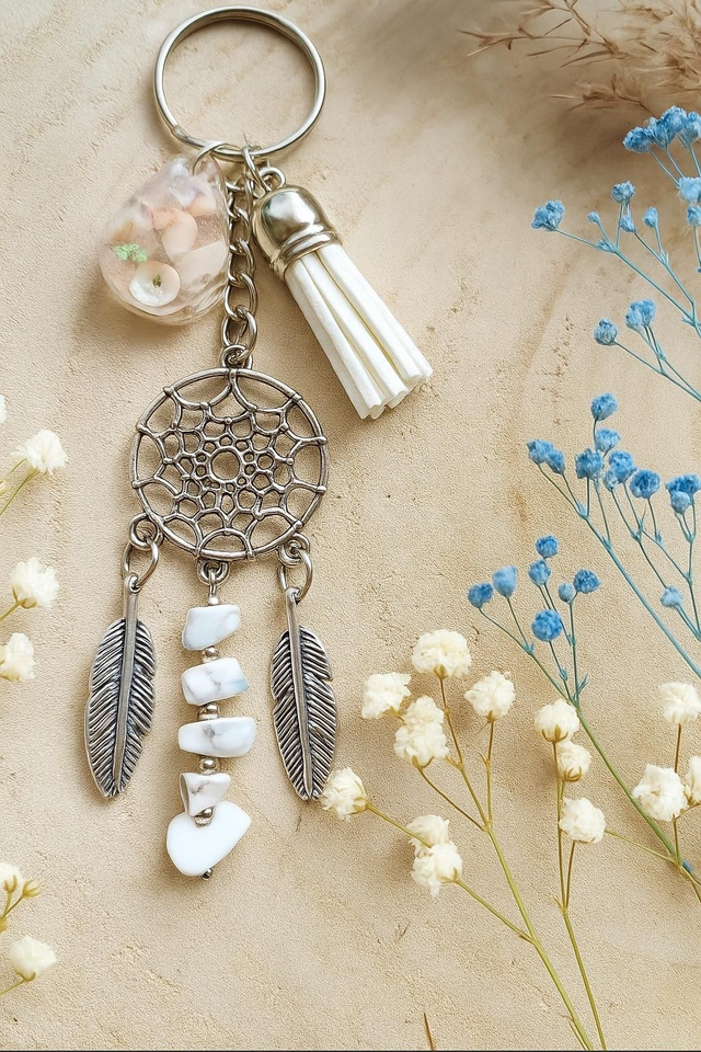 Porte-clé Attrape Rêve Howlite 