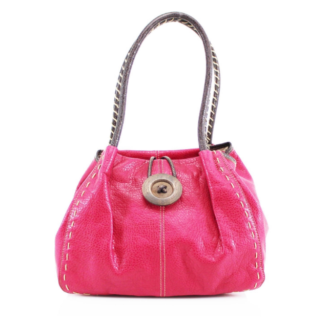 Large Button Shoulder Handbag 