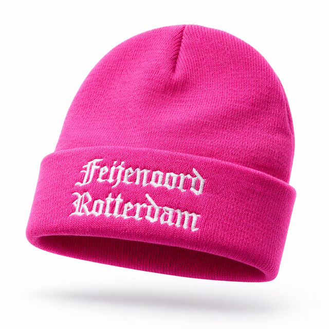 Feijenoord Rotterdam muts - Old Style - Roze