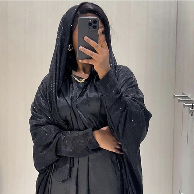 Onyx Shimmer Abaya