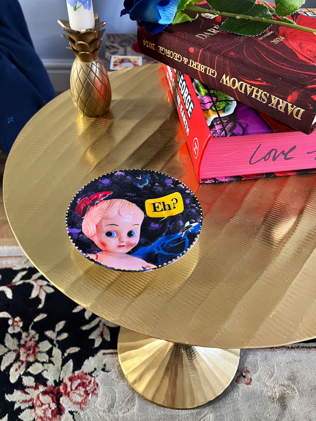 "Eh?" Black Upcycled Trinket Dish - House of Frisson