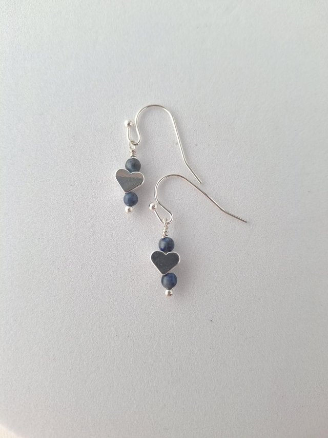 Heart &amp; Lapis Lazuli Earring
