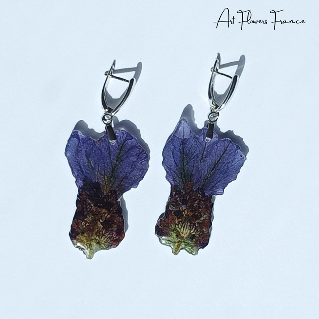  Boucles d'oreilles Lavande papillon (1)