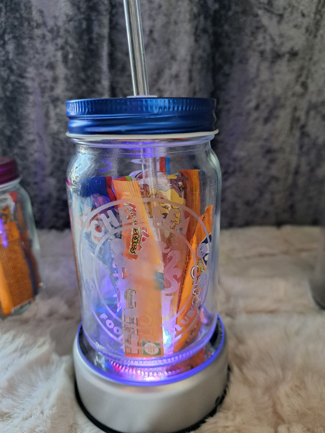 Etched Football Glass