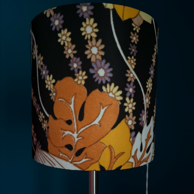 Black vintage floral