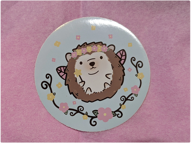 Hedgehog Fairy Circle Sticker