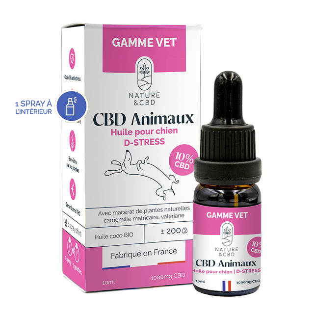 Huile CBD Chien D-stress 10%