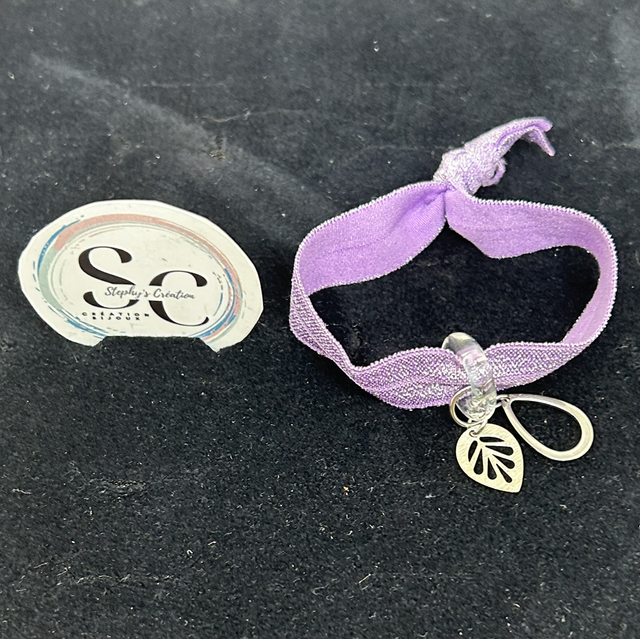 🌟 Bracelet ruban élastique - Lilas