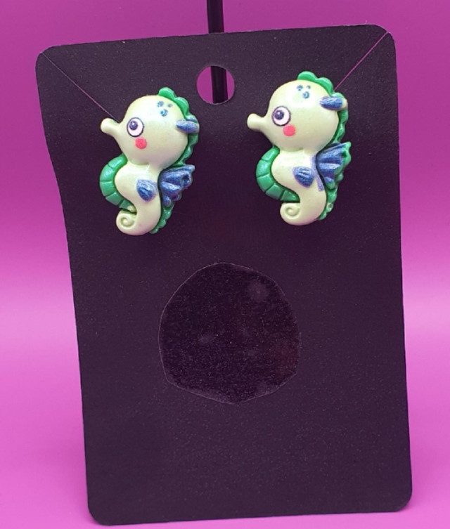 Clip Ons Green Seahorse 