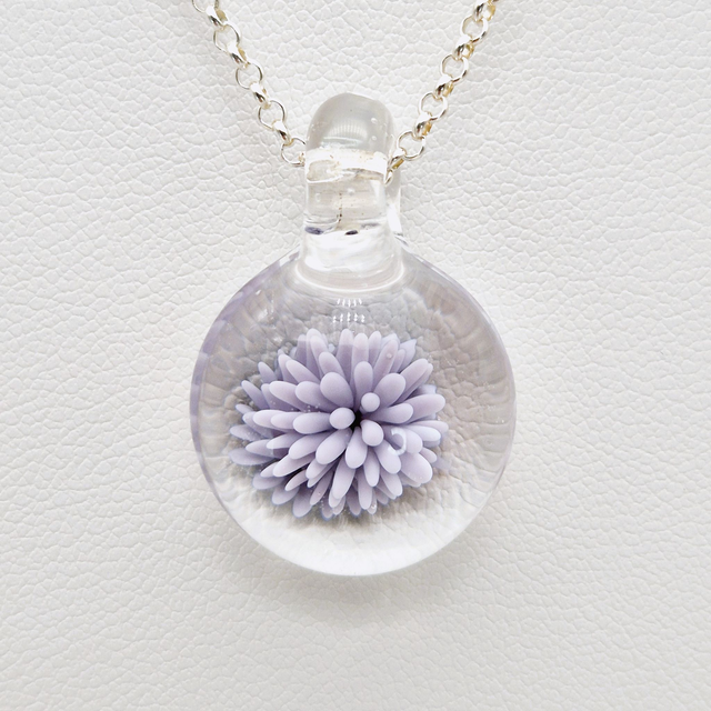 Pendentif Dahlia violet 1