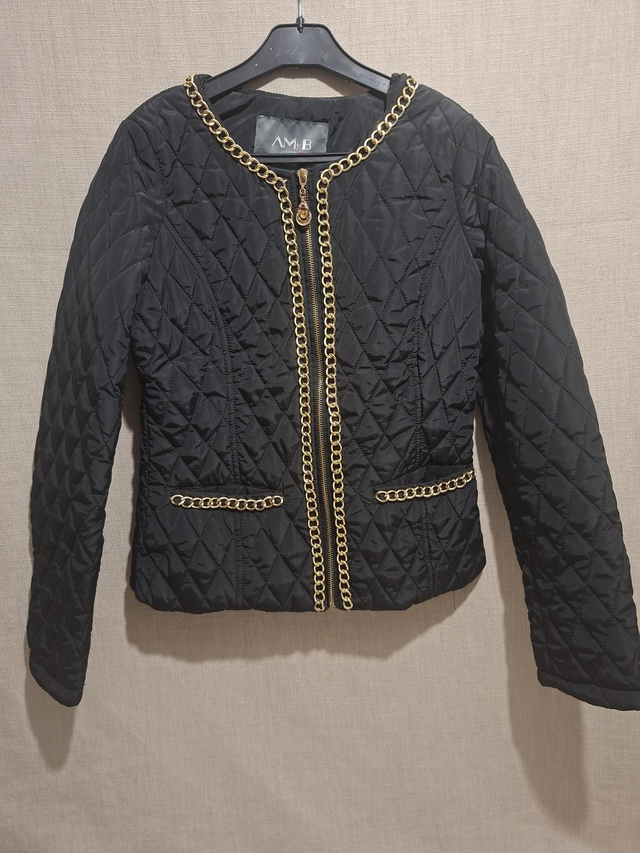 Veste matelassée chaîne dorée taille S (36)