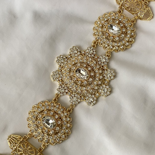 Ceinture pour caftan blanche et doré 