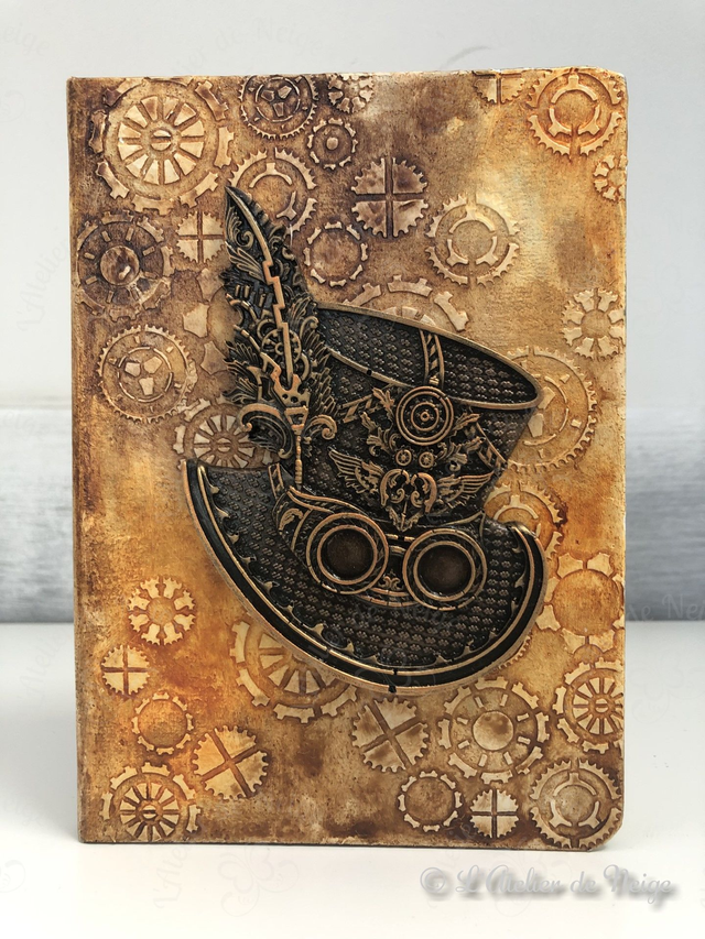 Carnet Steampunk Chapeau Goggles