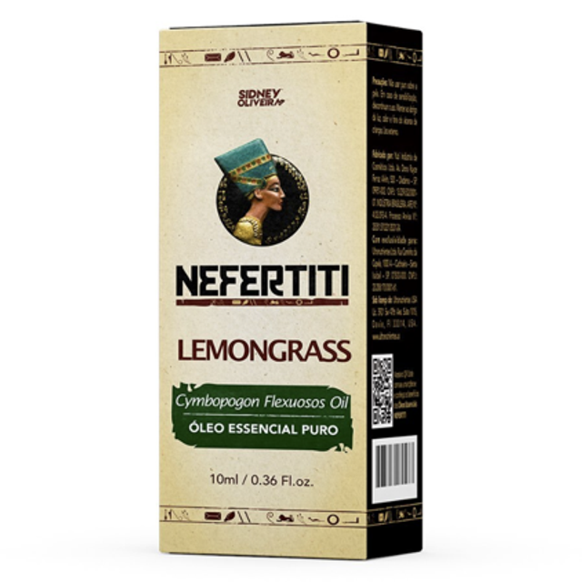 ÓLEO ESSENCIAL PURO LEMONGRASS NEFERTITI 10ML SIDNEY OLIVEIRA