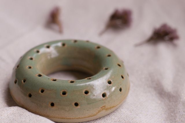 Couronne à fleurir en céramique artisanale faite main | Lotty Création