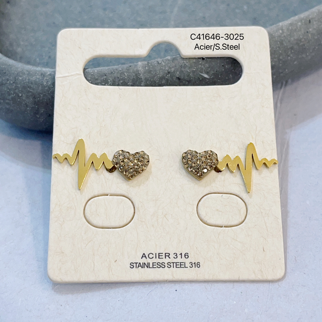Boucles d’oreille rythme cardiaque  