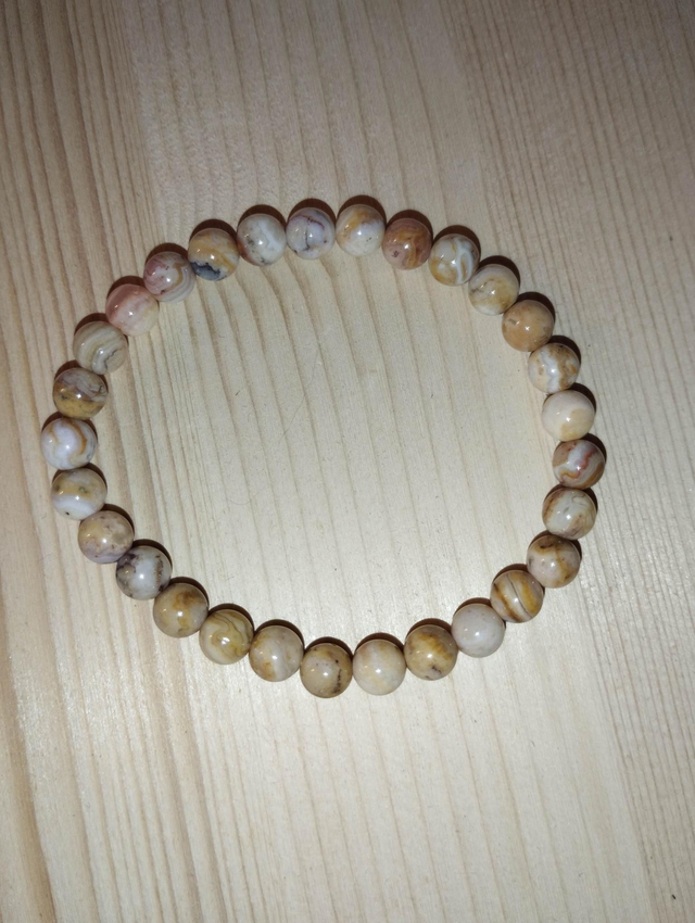 Bracelet agate crazy perles de 6 mm