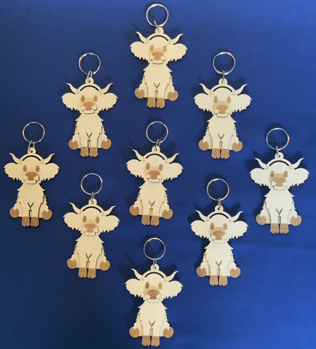 Highland Cow Keyrings
