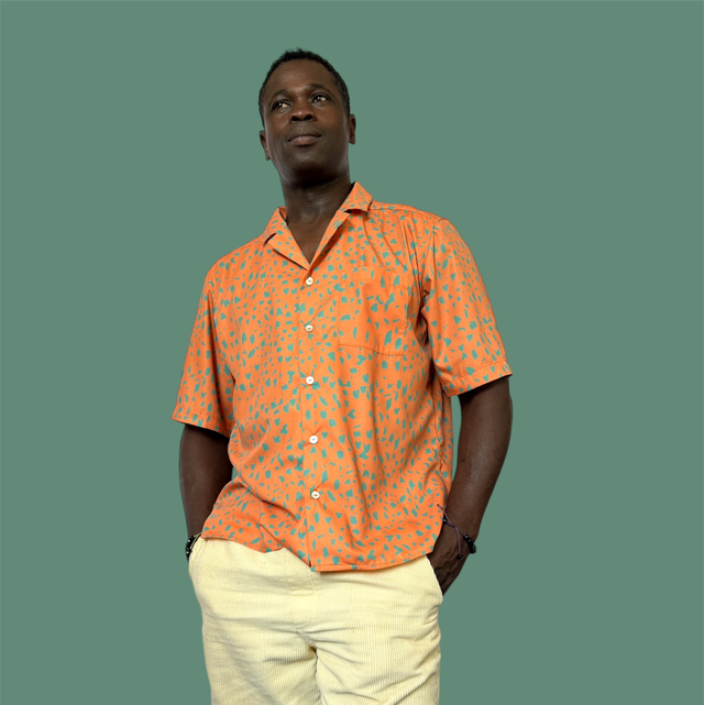 Chemise manche courte Tsaka Orange 