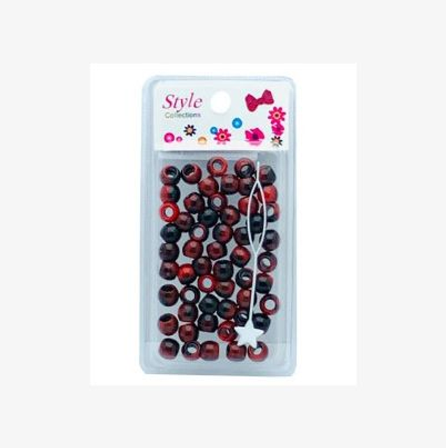 Style Collection Pattern Beads BD012 Black And Red