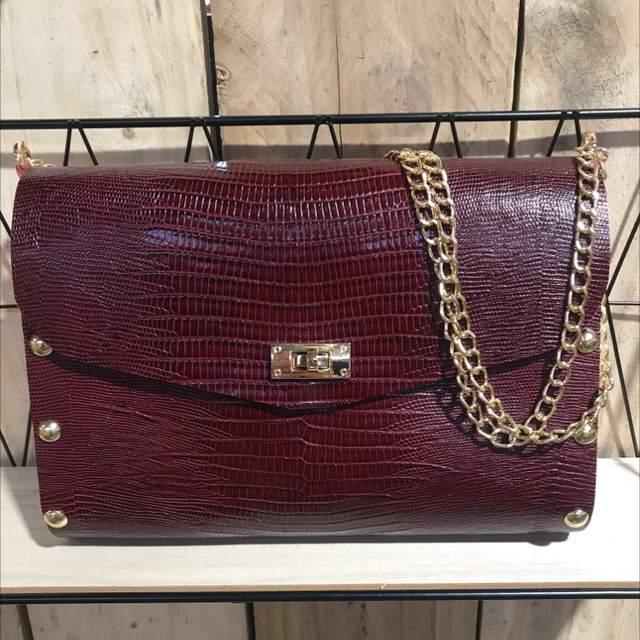 " DOHA " Bordeaux façon Lézard