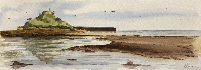 St. Michael’s Mount, Cornwall. Original watercolour (unframed)