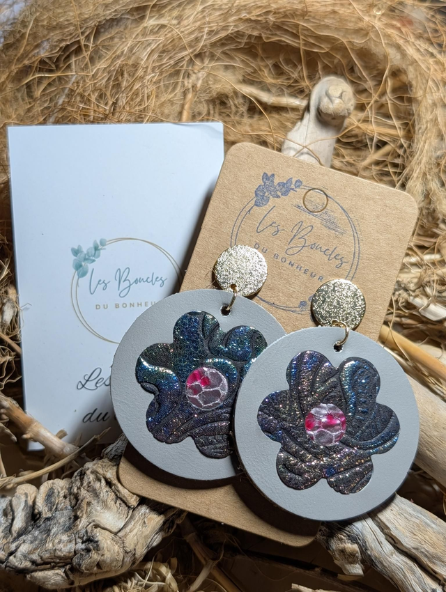 Boucles d'oreilles création variée Moon cv005