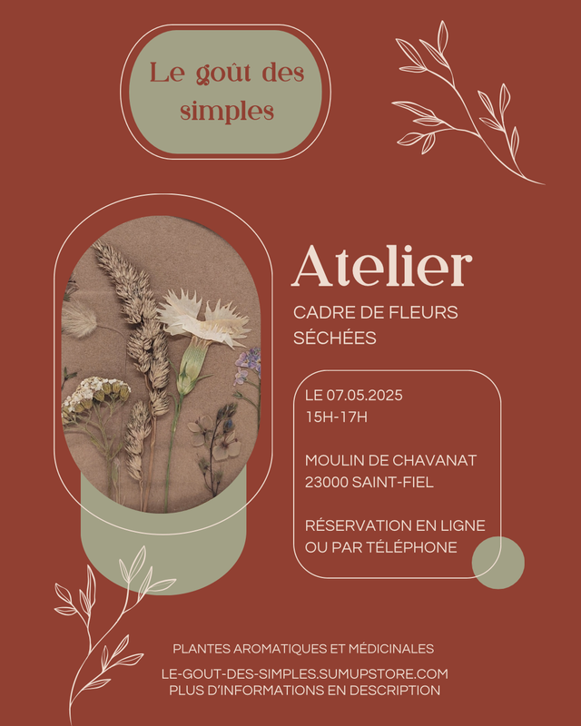 Atelier cadre de fleurs séchées