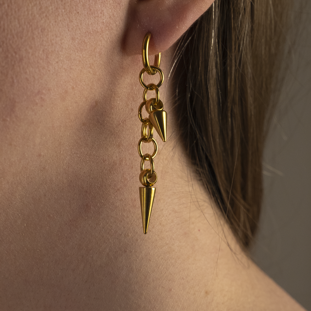 Artémis - Boucles d&#039;oreilles dorées