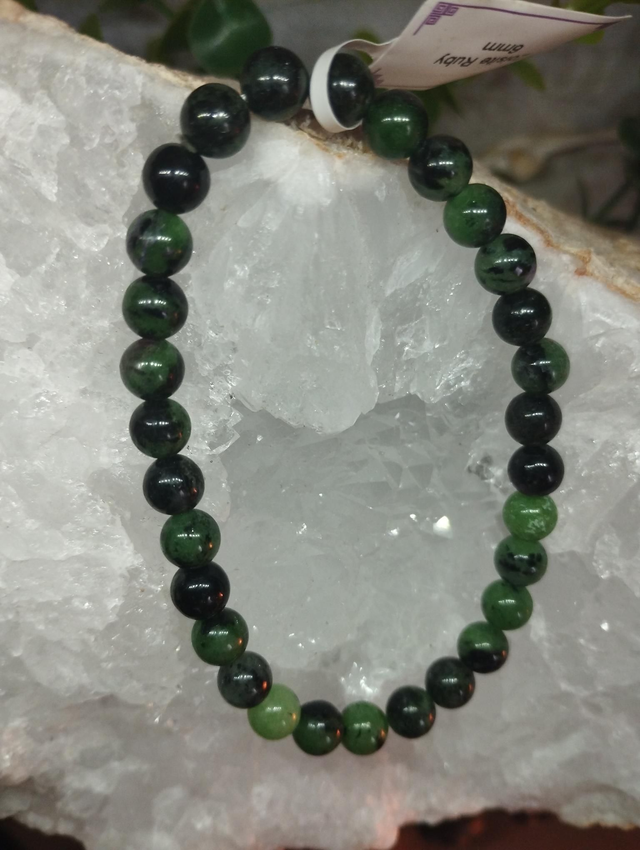 Bracelet Rubis Zoïsite 6mm